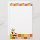 Yellow Labrador Student 3 Mosaic Briefpapier (Voorkant / Achterkant)
