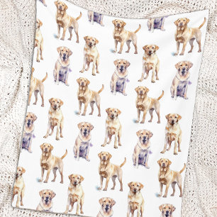 Yellow Labrador Valentijn Puppy Fleece Deken