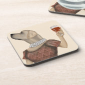 Yellow Labrador Wine Snob Bier Onderzetter (Linkerzijde)