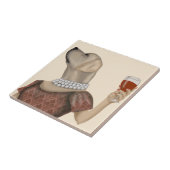 Yellow Labrador Wine Snob Tegeltje (Zijkant)