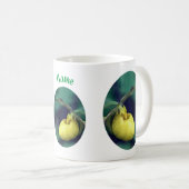 Yellow Lady Slipper Flower Personalized Koffiemok (Voorkant rechts)