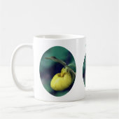 Yellow Lady Slipper Flower Personalized Koffiemok (Links)