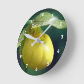 Yellow Lady Slipper Orchid Persoonlijk   Ronde Klok (Hoek)