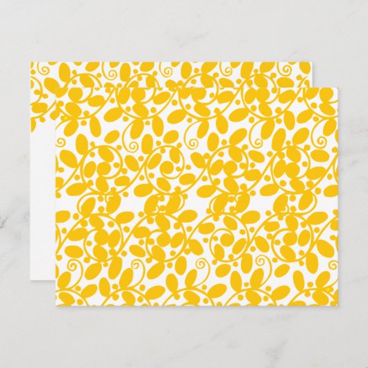 Yellow Leafy Kaart (Voorkant / Achterkant)