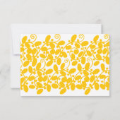 Yellow Leafy RSVP Kaartje (Achterkant)