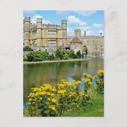 yellow Leeds Castle, Kent, Engeland bloemen Briefkaart (Voorkant)