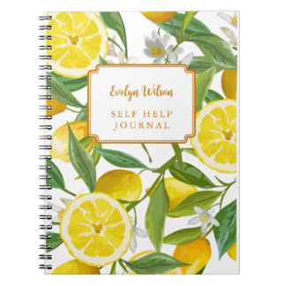 Yellow Lemon Grove Bright Summer gepersonaliseerde Notitieboek