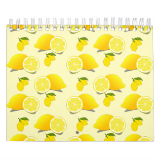 Yellow Lemon Pattern Kalender