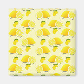 Yellow Lemon Pattern Magneet (Voorkant)