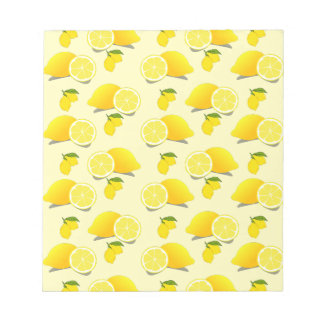 Yellow Lemon Pattern Notitieblok