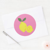Yellow Lemon Ronde Sticker (Envelop)