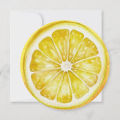 Yellow Lemon Slice | Grappig uniek Baby shower Kaart (Achterkant)