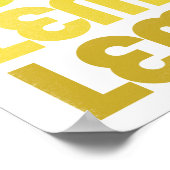 Yellow Lemon Typography Kitchen Art herhalen Poster (Hoek)