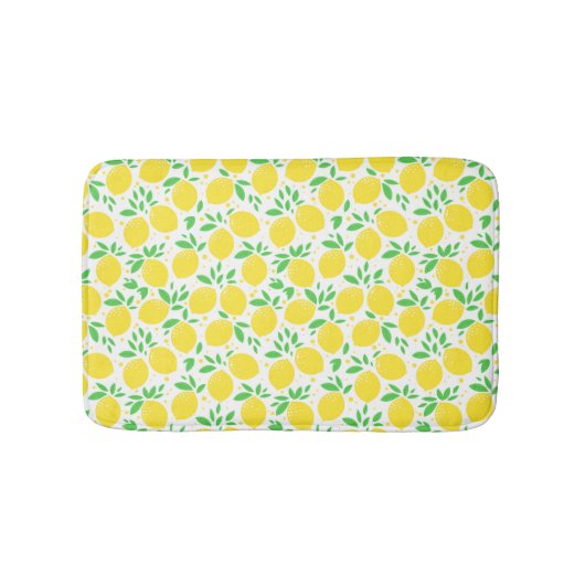 Yellow Lemons Bath Mat (Voorkant)
