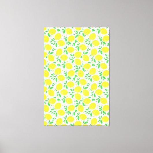 Yellow Lemons Canvas Print (Voorkant)