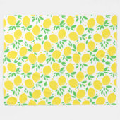 Yellow Lemons Fleece Blanket Deken (Voorkant (Horizontaal))