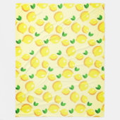 Yellow Lemons Fleece Blanket Deken (Voorkant)