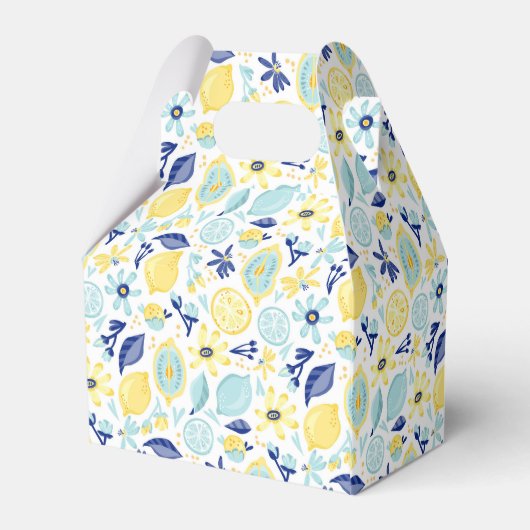 Yellow Lemons Mint Groen en Blauw Vrijgezellenfees Bedankdoosjes (Achterkant)