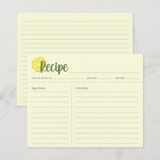 Yellow Lemons Recept Kaart, Huisverwarmend Nieuw H