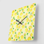 Yellow Lemons Wall klok (Hoek)