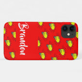 Yellow light bulbs on red Case-Mate iPhone case (Achterkant (horizontaal))