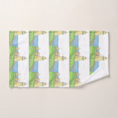 Yellow Lighthouse Hand Towel Handdoek (Handdoek)