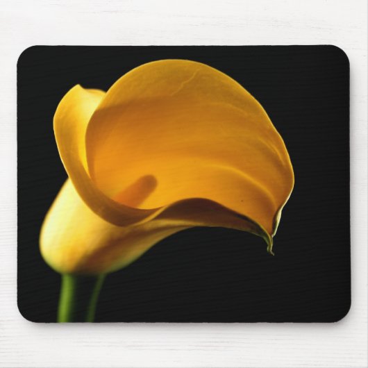 Yellow Lilly Flower Floral  Elegant Muismat (Voorkant)