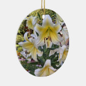 Yellow Lilly Glass Keramisch Ornament (Rechts)