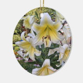 Yellow Lilly Glass Keramisch Ornament (Links)