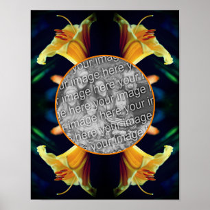 Yellow Lily Flower Lijst Creëer Uw eigen foto Poster