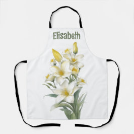 Yellow Lily Flowers Personalized Schort