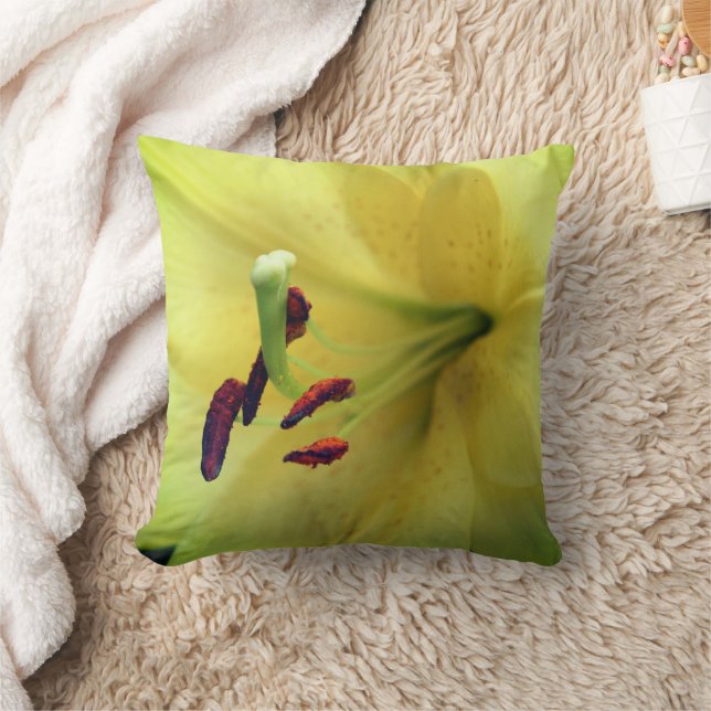 Yellow Lily gaat dicht Kussen (Deken)