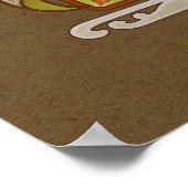 Yellow Lily Victoriaans Flower Dankbaarheid Geluk Poster (Hoek)