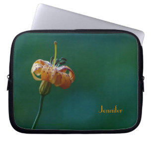 Yellow Lily Wildflower, naam, Floral Computer Laptop Sleeve