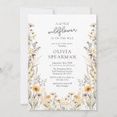 Yellow Little Wildflower Baby shower Kaart (Voorkant)