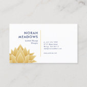 Yellow Lotus Massage Therapy Spa Afsprakenkaartje (Achterkant)