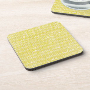 Yellow Love Words Dessous de verre Hot Cold Dracks