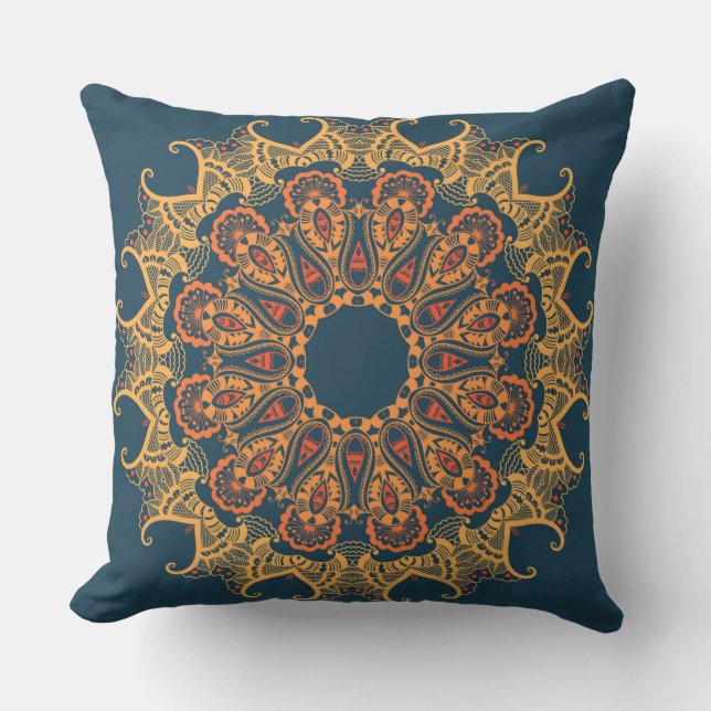 Yellow Mandala Pillow Kussen (Voorkant)