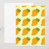 Yellow Mango Tropical Fruit Lovers Caribbean Bedankkaart (Voorkant / Achterkant)