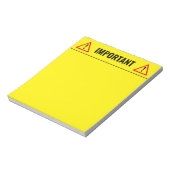 Yellow memo writing notepad for belangrijk stuff notitieblok (Gedraaid)