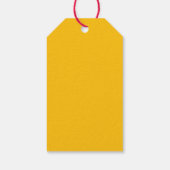 Yellow Merry Christmas Gift Tag Cadeaulabel (Achterkant)
