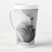 Yellow Minimalist Photo Moederdag Latte Mok (Linkerhoek)