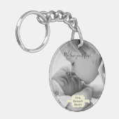 Yellow Minimalist Photo Moederdag Sleutelhanger (Voorkant Links)