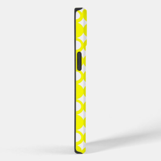 Yellow Mod Ball Design met naam Case-Mate iPhone Case (Achterkant / Rechts)