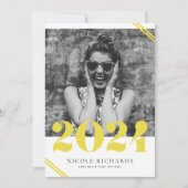 Yellow Modern Class van 2024 Foto Afstuderen Kaart (Voorkant)