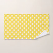 Yellow Modern Polka Dots Cute Bad Handdoek (Handdoek)