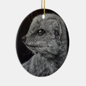 Yellow Mongoose Keramisch Ornament (Rechts)