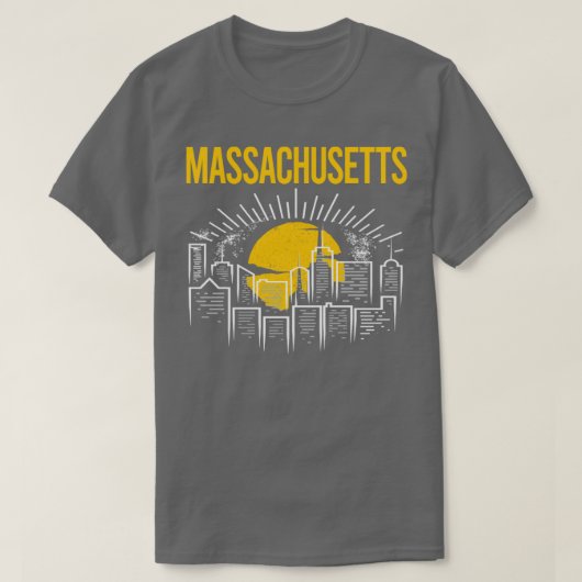 Yellow Moon Massachusetts T-shirt (Design voorkant)
