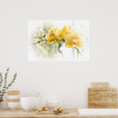 Yellow Moth Orchid in Sunshine Poster (Keuken)