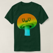 Yellow Mushroom  Anime UWU Face  Trippy Psychedeli T-shirt (Design voorkant)